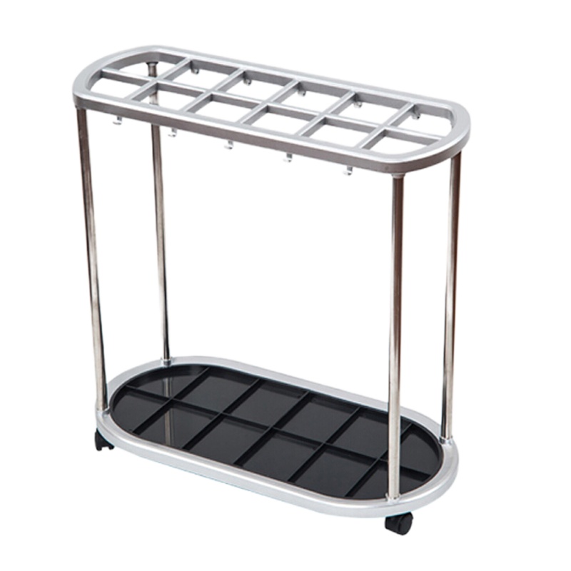 清清美12位无锁雨伞架(不锈钢钢管,塑料底盘,塑料顶盘)J12