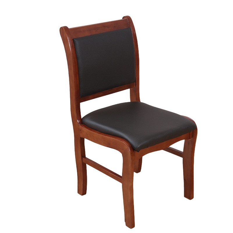 鑫金虎实木办公椅职员培训椅带扶手会议椅子电脑椅棋牌室麻将四脚椅