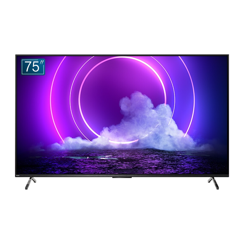 飞利浦游戏电视G1 MAX 75英寸 120Hz HDMI2.1+32G 4K全面屏环景光网络智能电视75PUF9066
