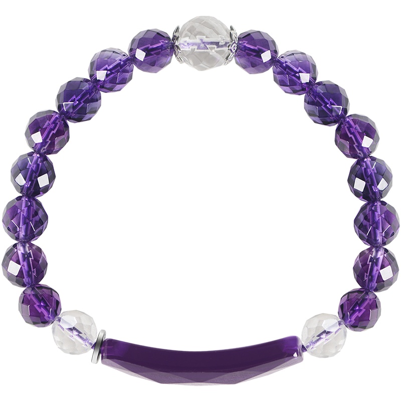 石头记 有情世界 合成紫水晶手链手串单圈情人节