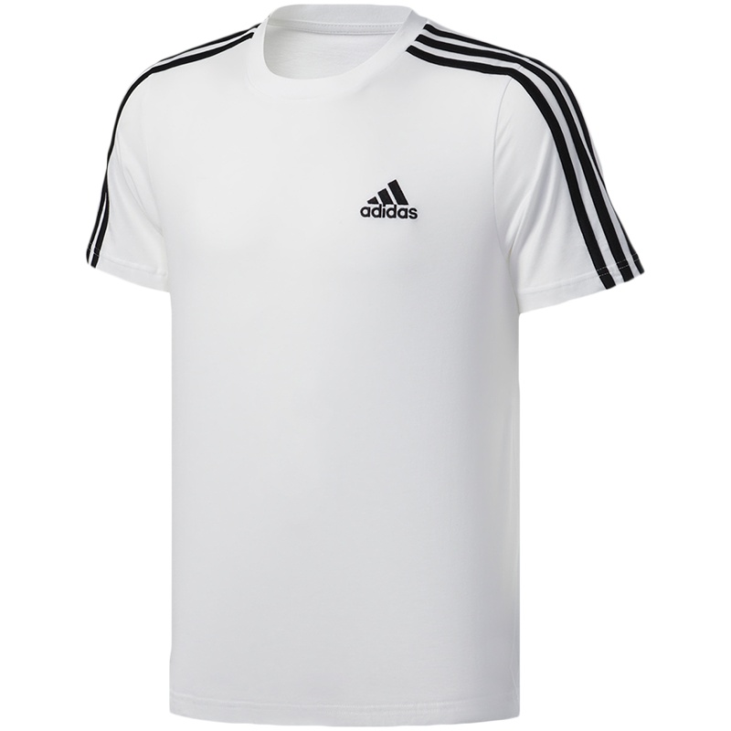 阿迪达斯男服短袖T恤三条纹跑步健身运动休闲运动服GL3733