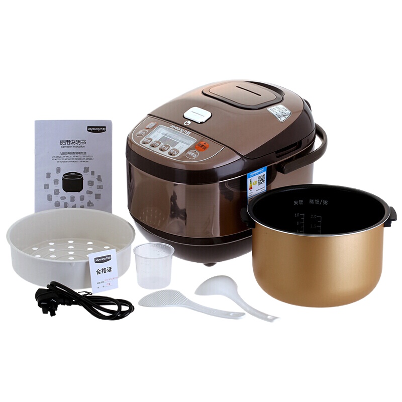 九阳(Joyoung)4升 JYF-40FS22 家用多功能 可预约原釜内胆智能电饭锅 电热锅 咖啡色