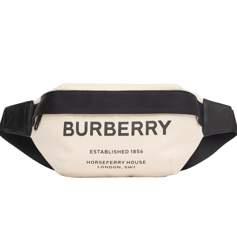 【预定】BURBERRY/博柏利 中号 Horseferry 印花棉质帆布腰包 31*7.5*16CM
