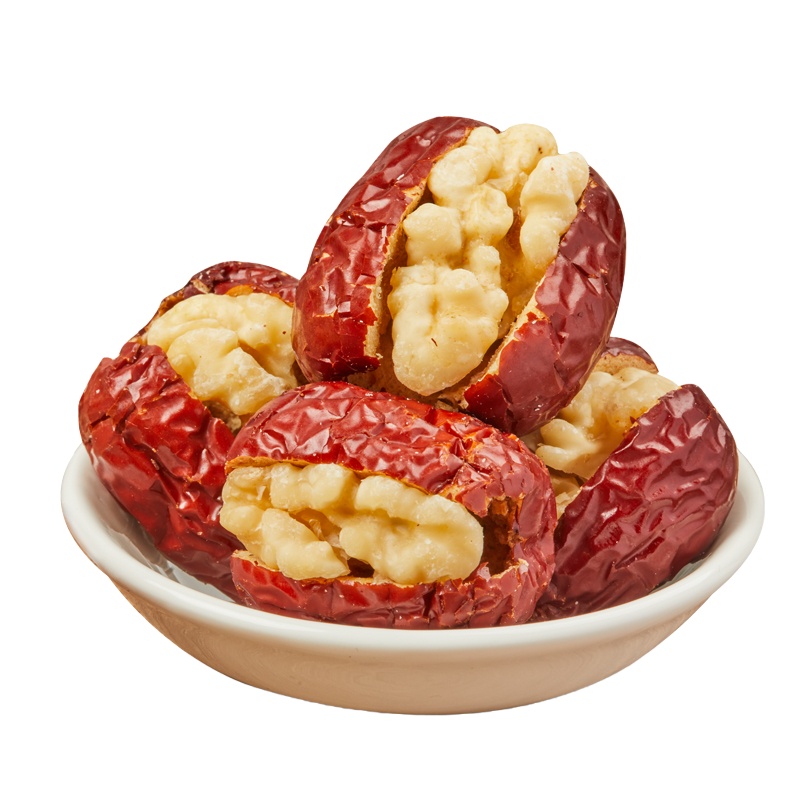 苏宁宜品枣夹核桃680g年货礼盒新疆特产红枣灰枣夹核桃仁 大枣子零食满满 无核 送女友老人健康