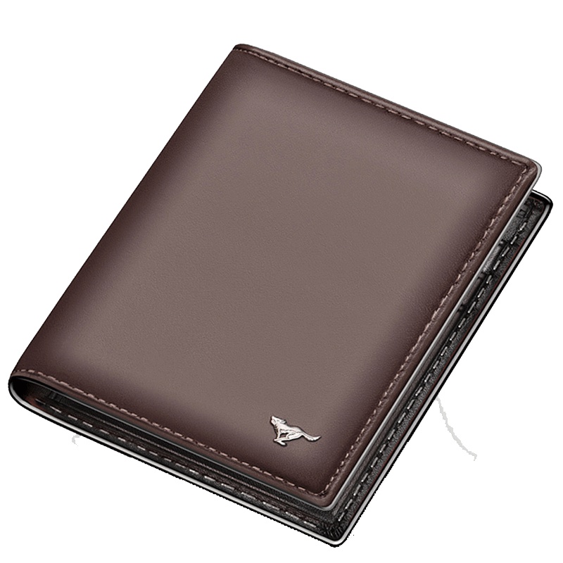 七匹狼男士钱包真皮短款竖款男式头层牛皮钱夹卡包驾驶证皮夹青年