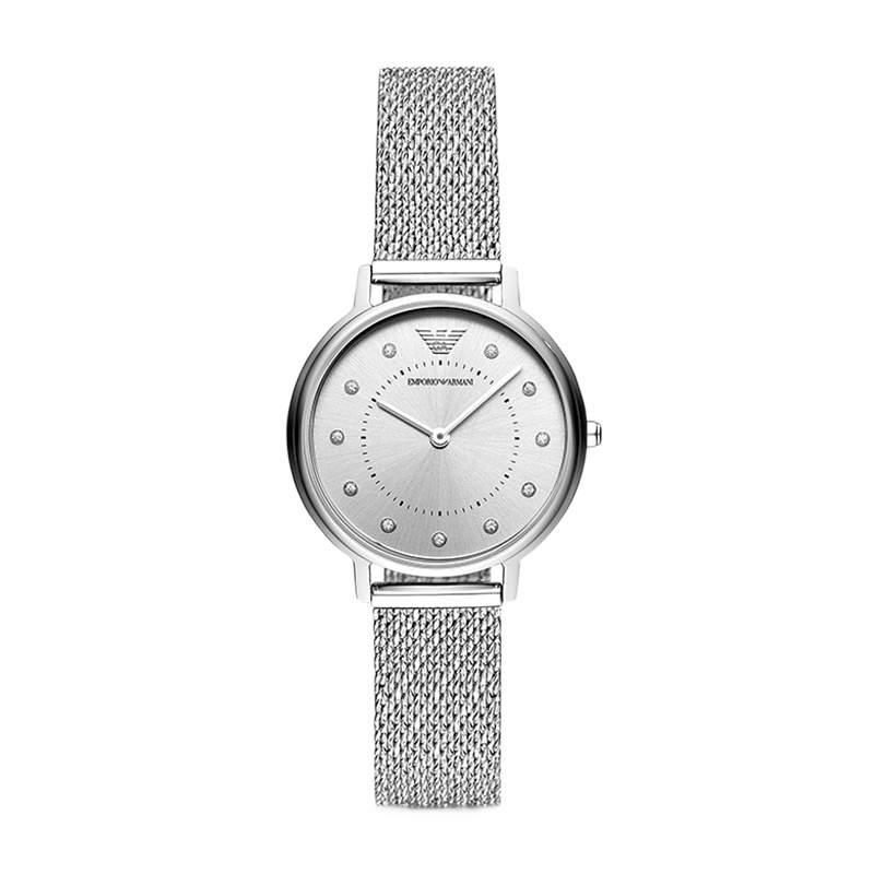 阿玛尼(Emporio Armani)女士时尚休闲编织钢带腕表AR11128