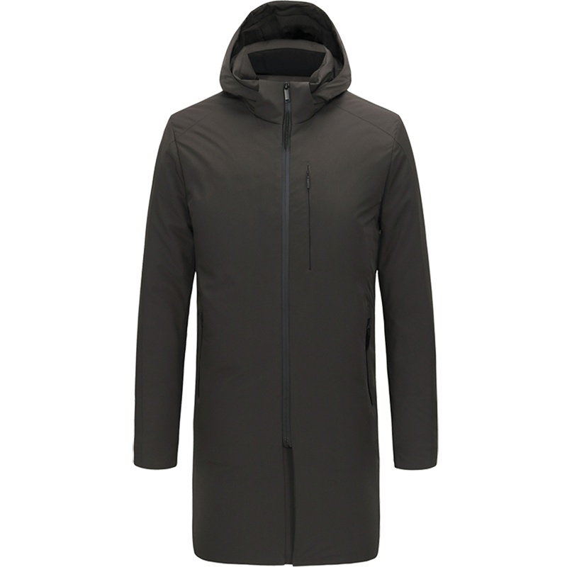 Youngor/雅戈尔羽绒服男2019冬季羽绒服中长款羽绒外套商务休闲墨绿955PQA