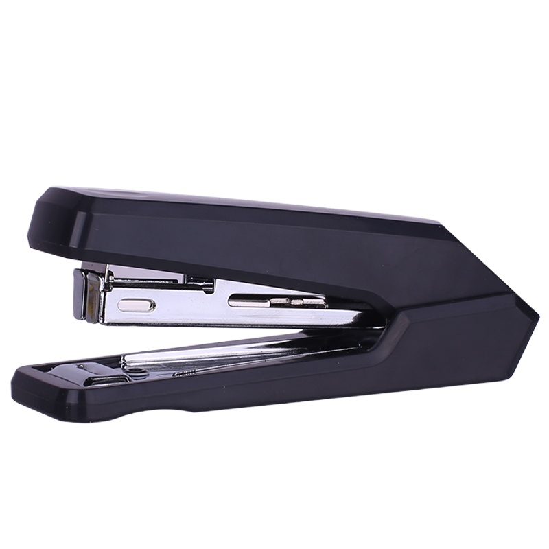 得力（deli）省力型订书机 学生办公家用10号订书器办公文具 0271黑色 可装订12张 尾部起钉设计