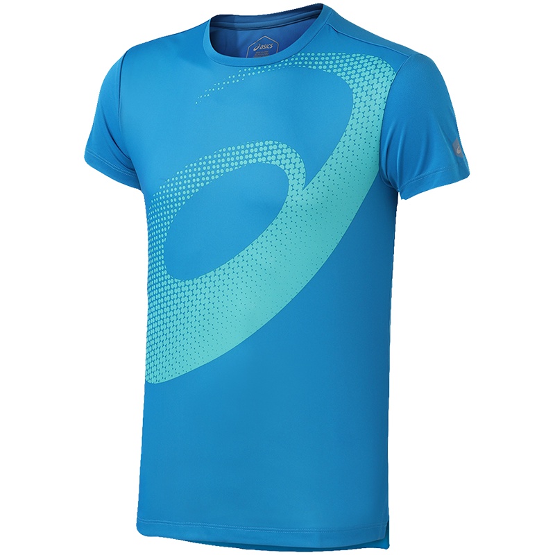 ASICS亚瑟士男子短袖T恤跑步运动服2011A134-001 L 2011A134-001黑色