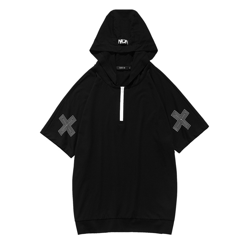 海德斯曼2867男士短袖T恤男2018潮 潮流夏季宽松印花纯色百搭夏装2867