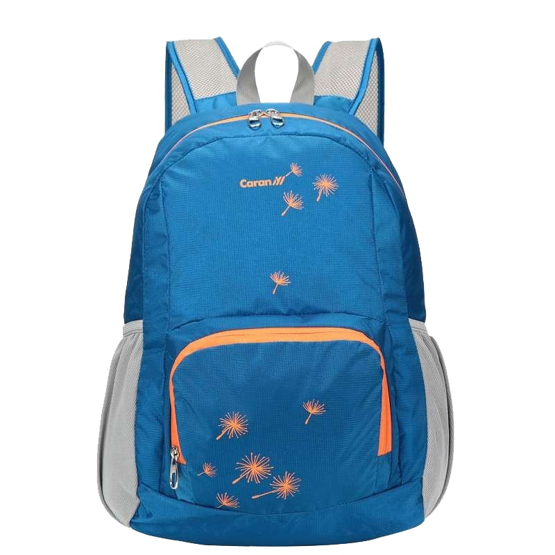 卡拉羊Carany专柜正品 双肩包折叠防水背包通用休闲涤纶购物包旅行包双肩背式男女包运动休闲包女CX5621