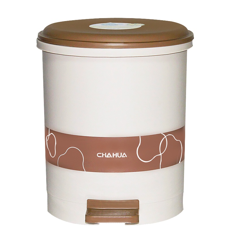 茶花 15021K 垃圾桶24CM脚踏圆形卫生桶(KA) (单位:个)