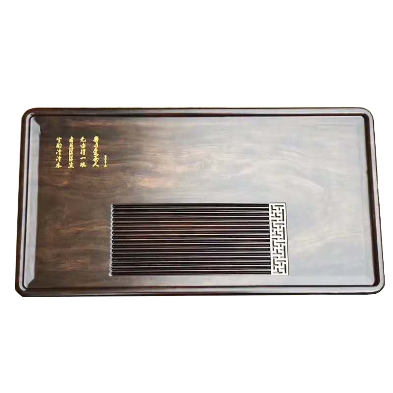新功 茶盘 实木茶盘 功夫茶盘茶具托盘 黑檀木65*35