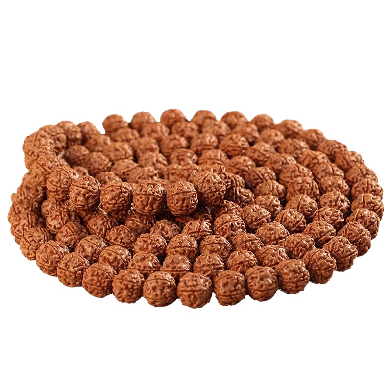 梵心阁 金刚菩提手串108颗 颗颗精选红黄皮小金刚菩提原籽子8-10mm男女佛珠文玩送礼手链 双龙纹8-10mm