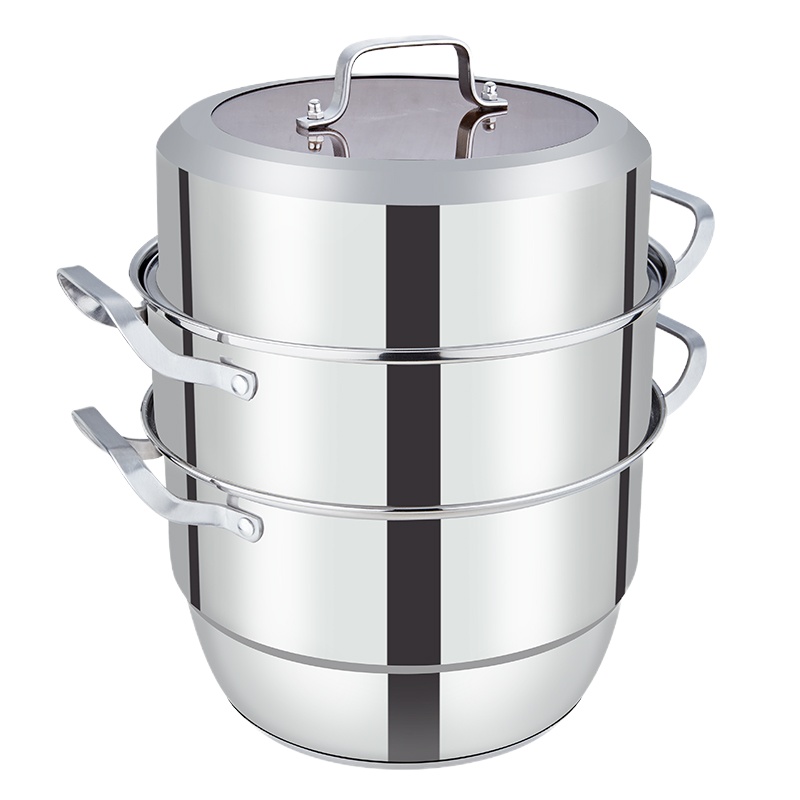 德鲁曼 蒸锅 32.8*19*28.6cm不锈钢蒸优复层锅DZ-28