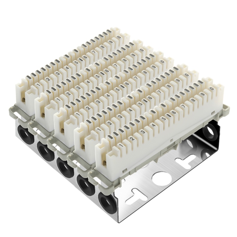 博扬 VDF电话配线架 50对/50回路语音通信科隆架 五位支架含5条科隆模块 BY-VDF-Z50