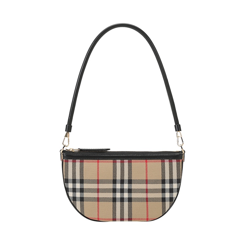 博柏利 BURBERRY 女款 织物Olympia手提单肩包腋下包80434051