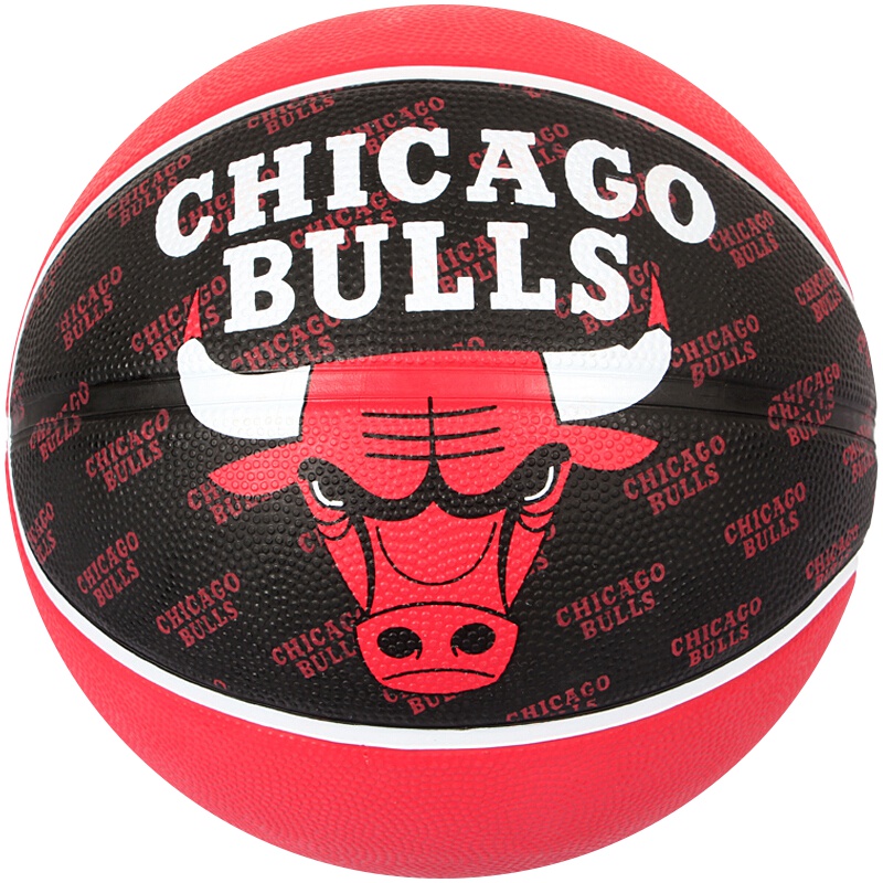 斯伯丁SPALDING篮球室内外通用篮球73-933Y 公牛队队徽系列 胶篮球七号篮球