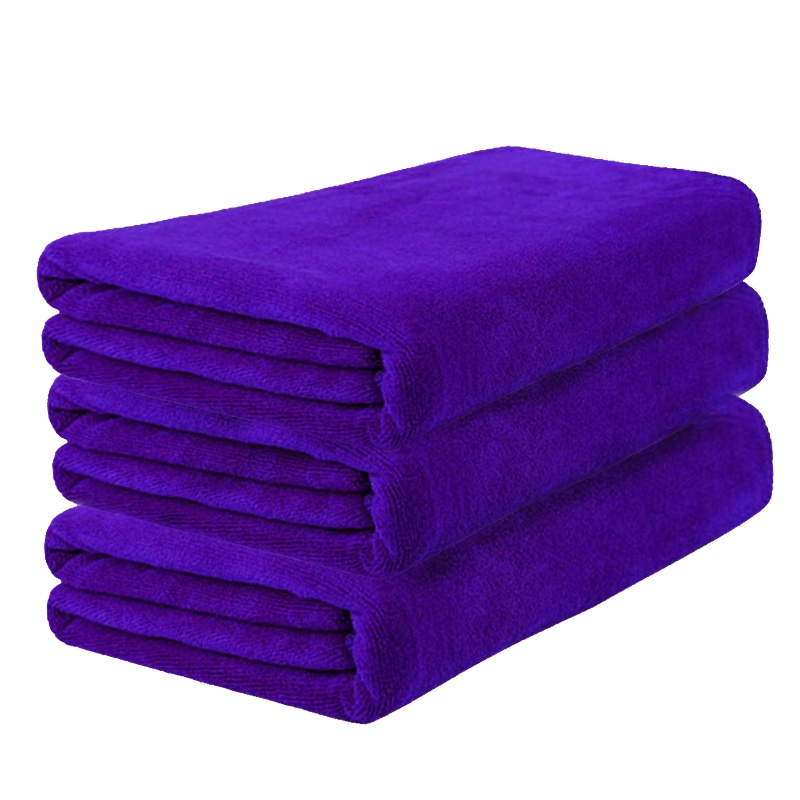 3条装威士曼紫色加厚洗车毛巾擦车毛巾布专用巾30*70cm磨绒不留痕擦无痕汽车抹布大洗车擦玻璃保洁毛巾吸水专用不掉毛