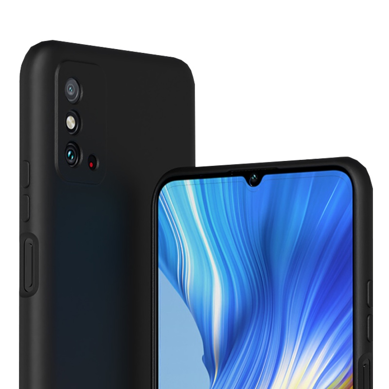 ESCASE 荣耀X10max手机壳 液态硅胶保护套 新升级全包镜头保护壳 防摔超薄男女款 优雅黑