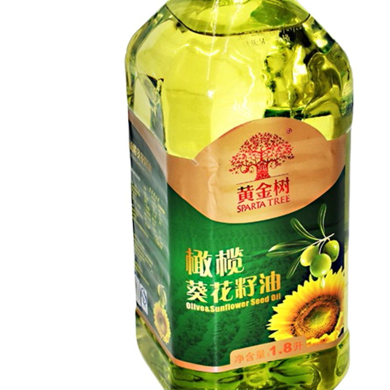 黄金树 葵花橄榄食用调和油 1.8L(瓶装 )特级初榨橄榄油食用油