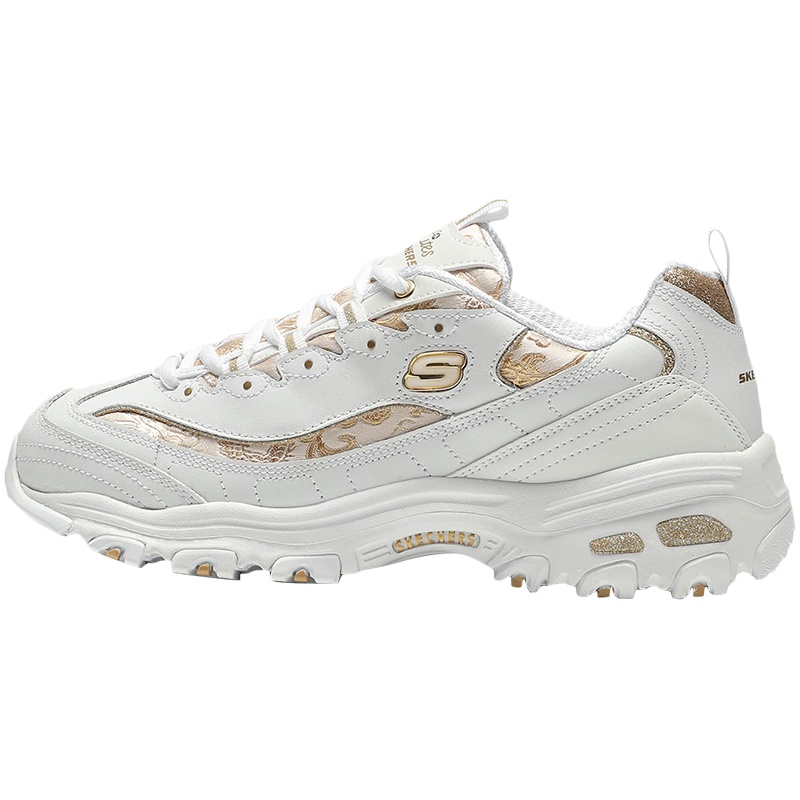 Skechers斯凯奇女鞋休闲鞋中国风刺绣熊猫老爹运动鞋13091