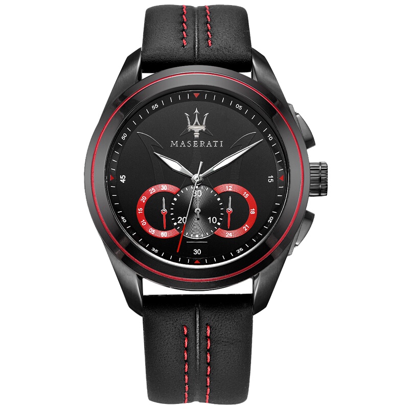玛莎拉蒂（MASERATI）手表Traguardo 系列防水石英男表时尚潮流皮带腕表休闲运动表 R8871612023
