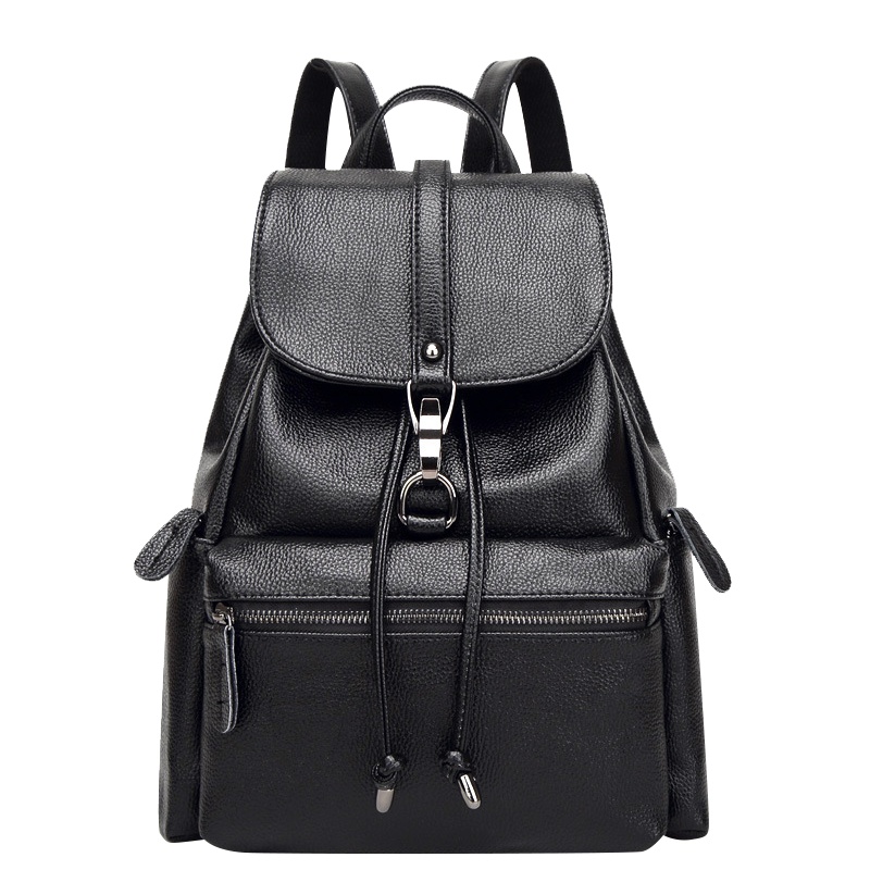 2021新款真皮双肩包韩版潮学院风书包旅行背包休闲头层牛皮女包