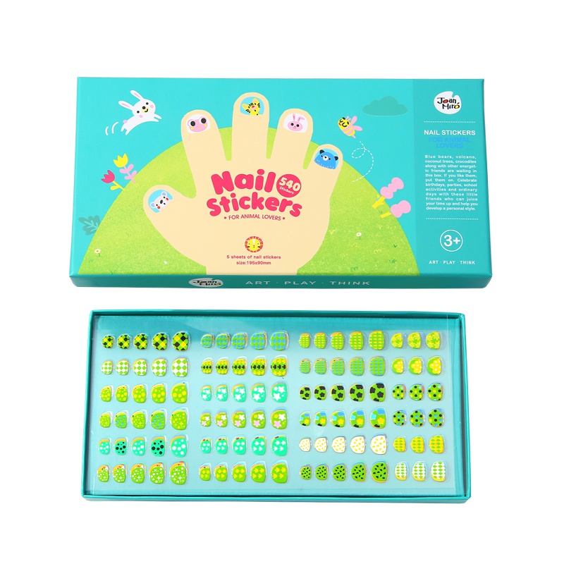 JoanMiro美乐童年 儿童指甲贴女孩美甲贴画防水宝宝卡通纹身贴安全无毒指甲贴纸 动物王国