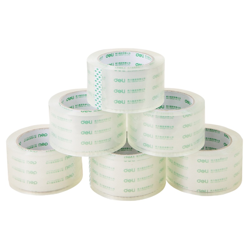 得力30325封箱胶带60mm*100y*50um(6卷/筒)三筒