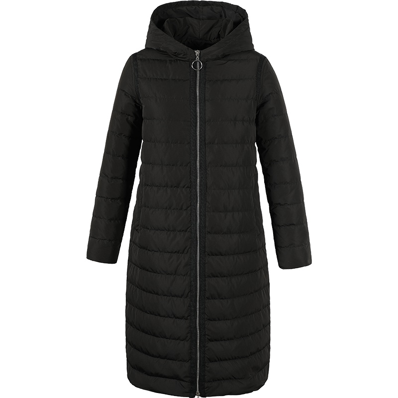 艾莱依2019秋冬新款时尚修身轻薄羽绒服女中长款冬装