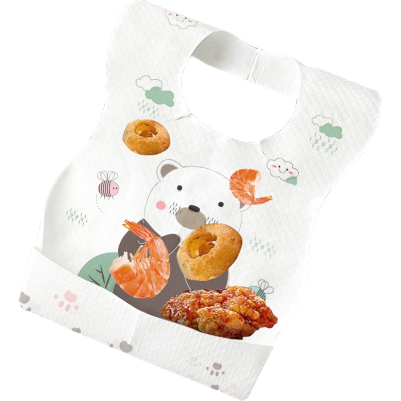 宝宝一次性围兜儿智扣童婴儿吃饭防水围嘴口水巾饭兜小孩硅胶超软兜兜