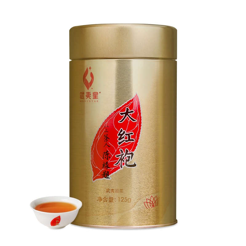 武夷星喜遇阿茗AM800大红袍罐装125g武夷岩茶口粮茶