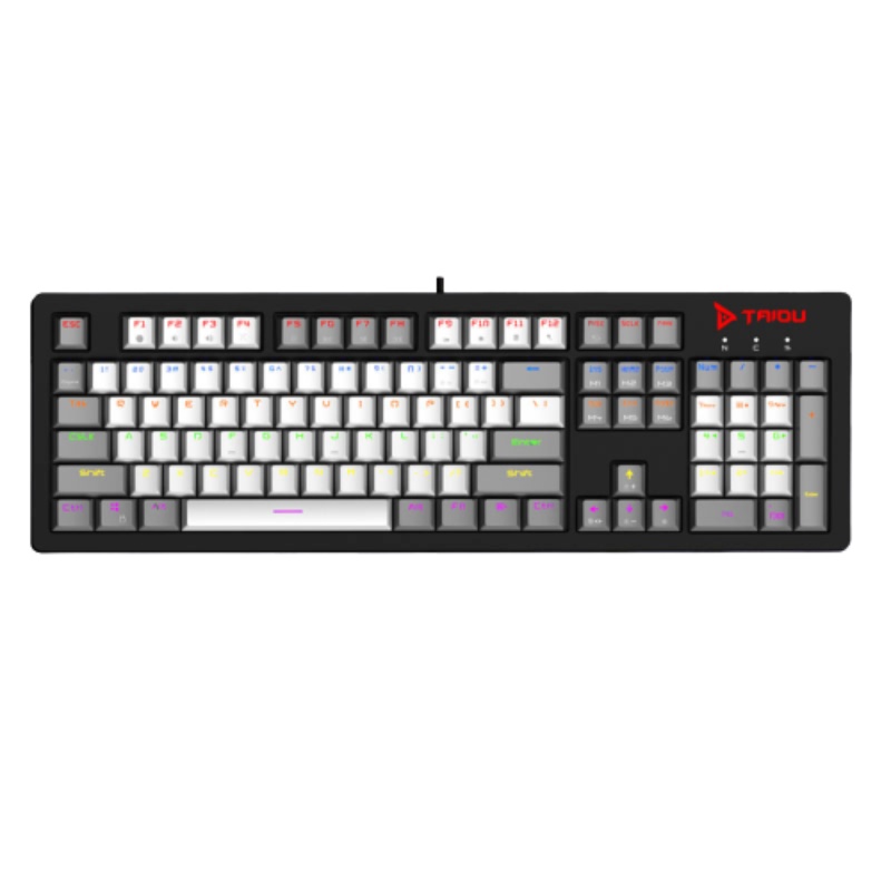 钛度K650 召唤师二代电竞游戏机械键盘光轴游戏专用台式笔记本电脑办公有线外接lol外设104打字CF吃鸡键盘黑色