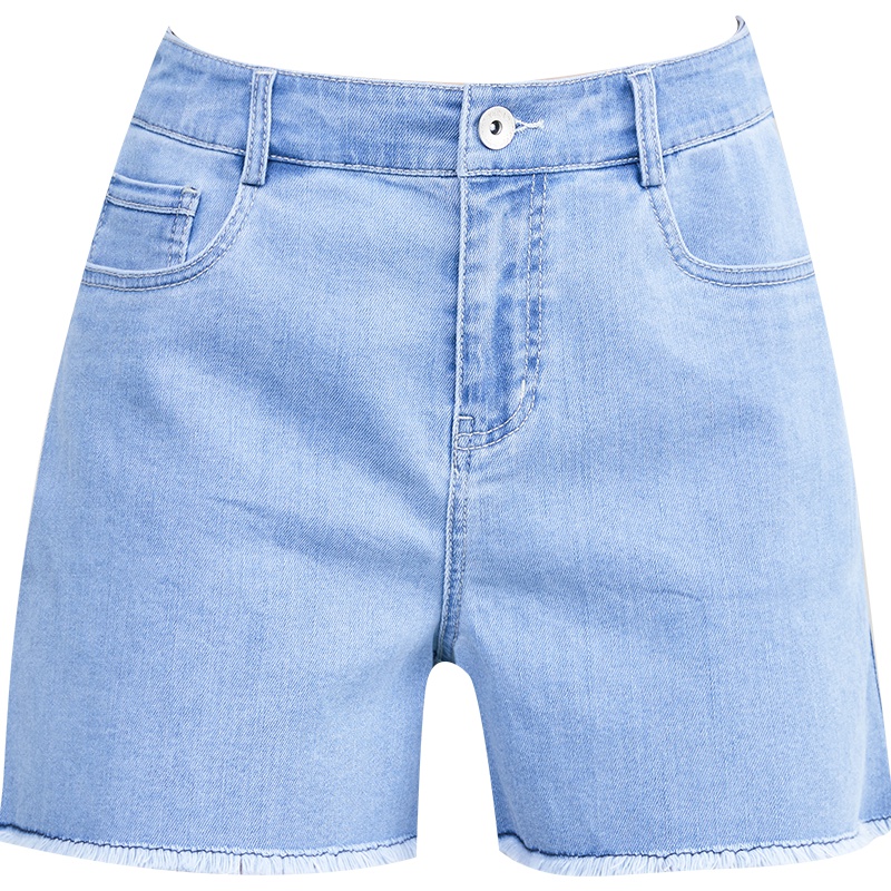 娅丽达女裤2019夏季新款牛仔短裤女高腰韩版A字宽松外穿热裤潮I2118