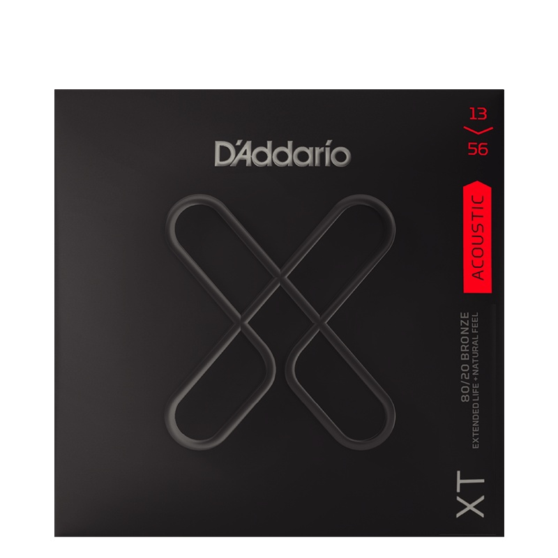 达达里奥(D'Addario)XTABR1356 青铜民谣吉他弦防锈镀膜 手感粗款013-056美产原装进口