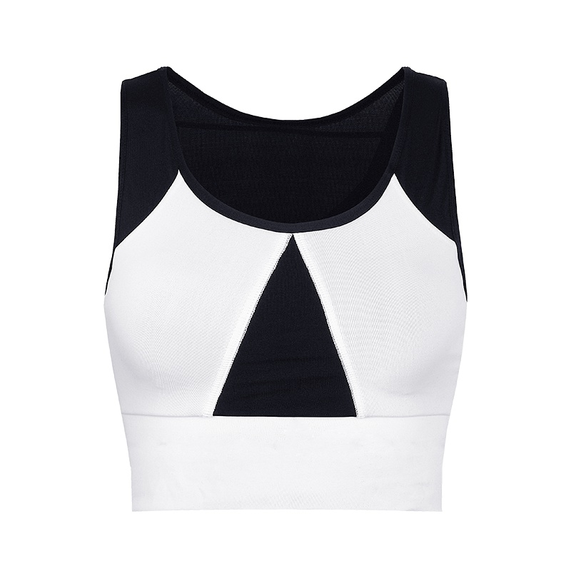 曲慕QuMu 防震运动文胸套装三件套背心式吸汗网布瑜伽服长短裤QM7833-1