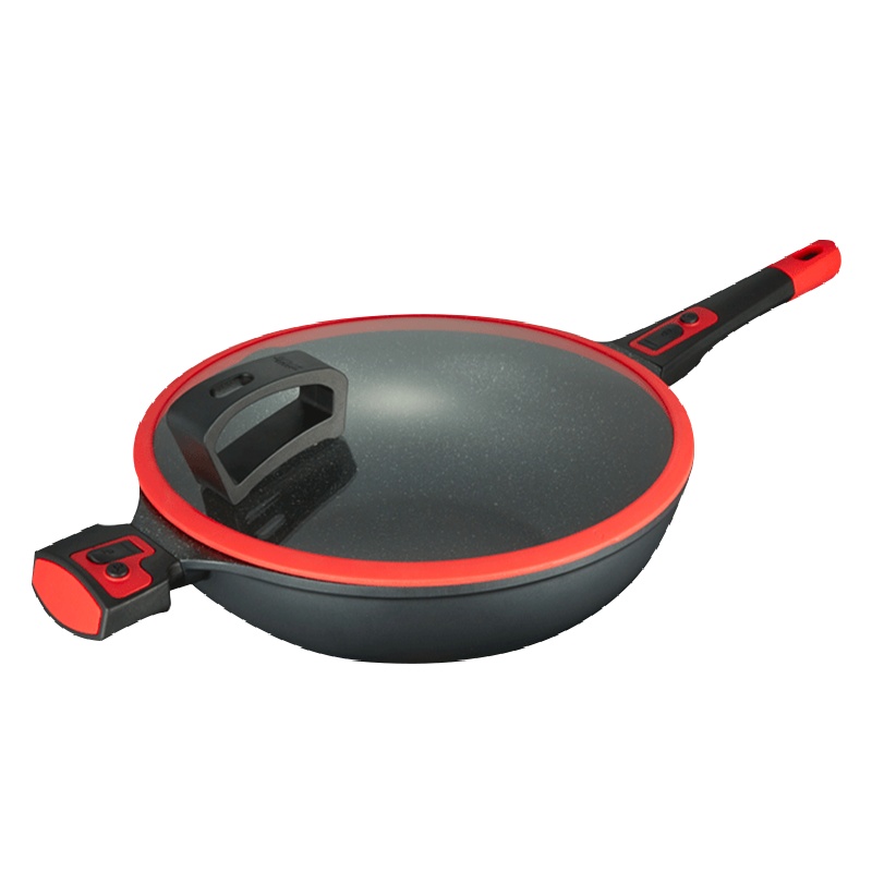 BRK Germany德国厨具科特布斯不粘锅炒锅A食品级大理石不粘煎锅平底锅炊具烹饪锅具32cm可脱卸手柄电磁炉燃气通用