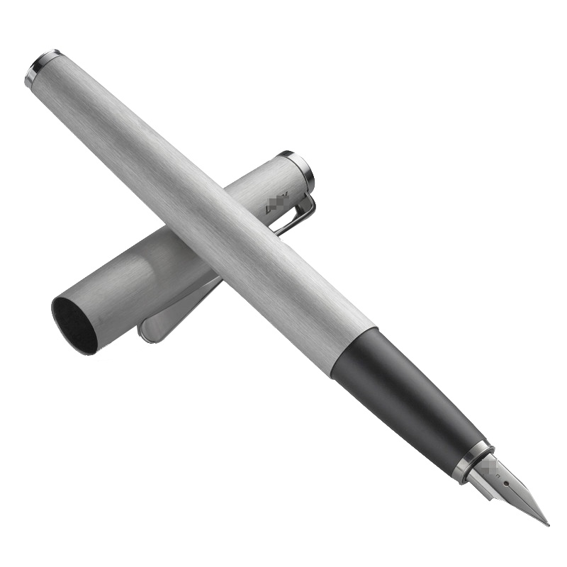 凌美(LAMY)演艺系列钢笔墨水笔拉丝银色EF尖