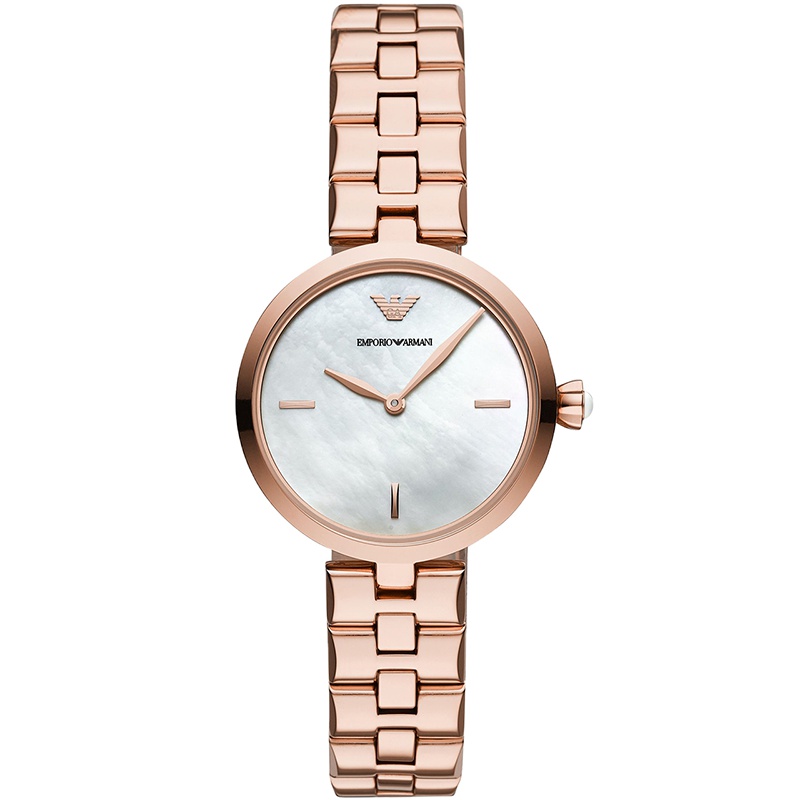 阿玛尼(EMPORIO ARMANI)手表女ins风小表盘腕表 时尚简约女生手表