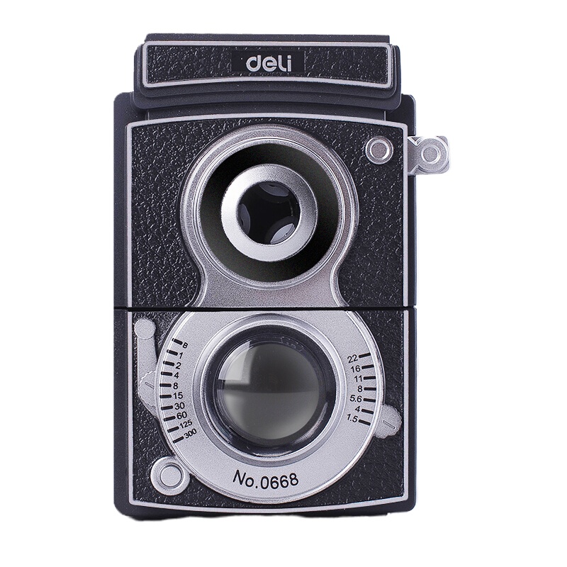 得力(deli)0668削笔器 转笔刀 卷笔刀铅笔刀 手摇铅笔削笔刀 办公文具黑色