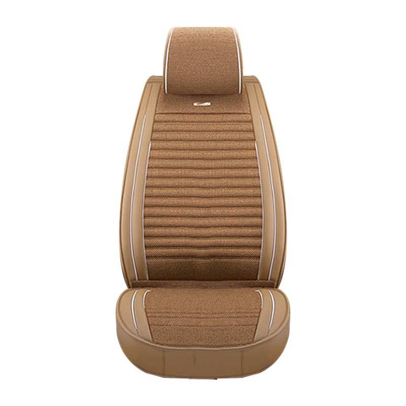 布雷什(BOLISH)五座四季通用汽车坐垫冬季仿亚麻养生全包围汽车座垫车坐垫车内饰品商务01标准款温馨米