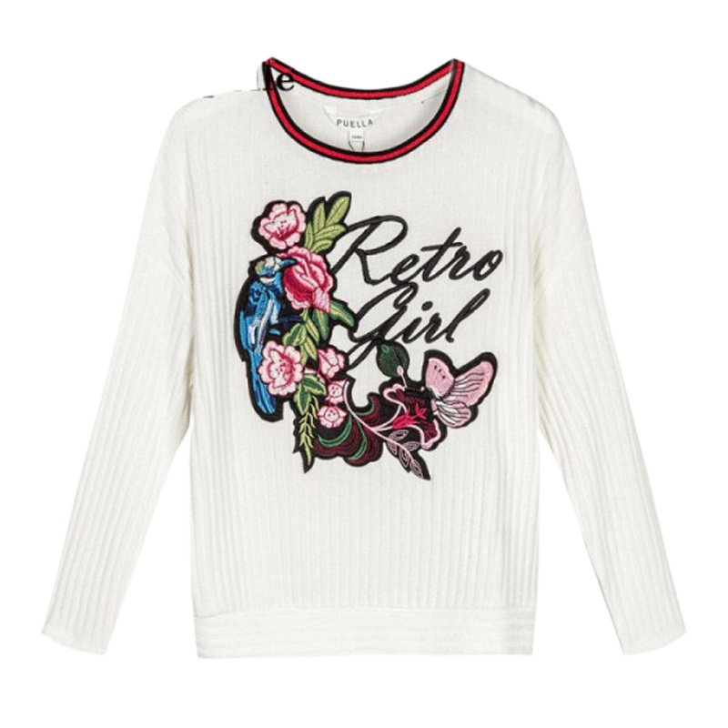 拉夏贝尔Puella春季新款时尚韩版显瘦毛衣套头针织衫女20010543