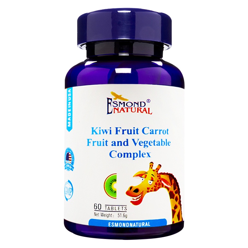 爱司盟牌奇异果胡萝卜复合果蔬片60片 美国原装进口