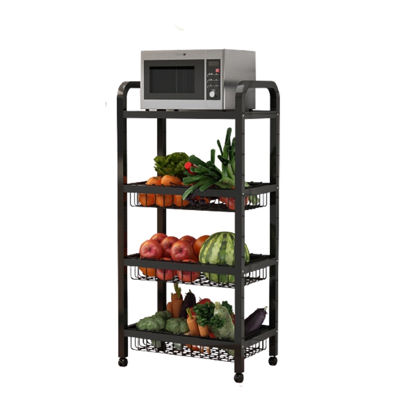 厨房菜篮子置物架落地式多层四层家用果蔬菜符象收纳筐锅储物放菜架子