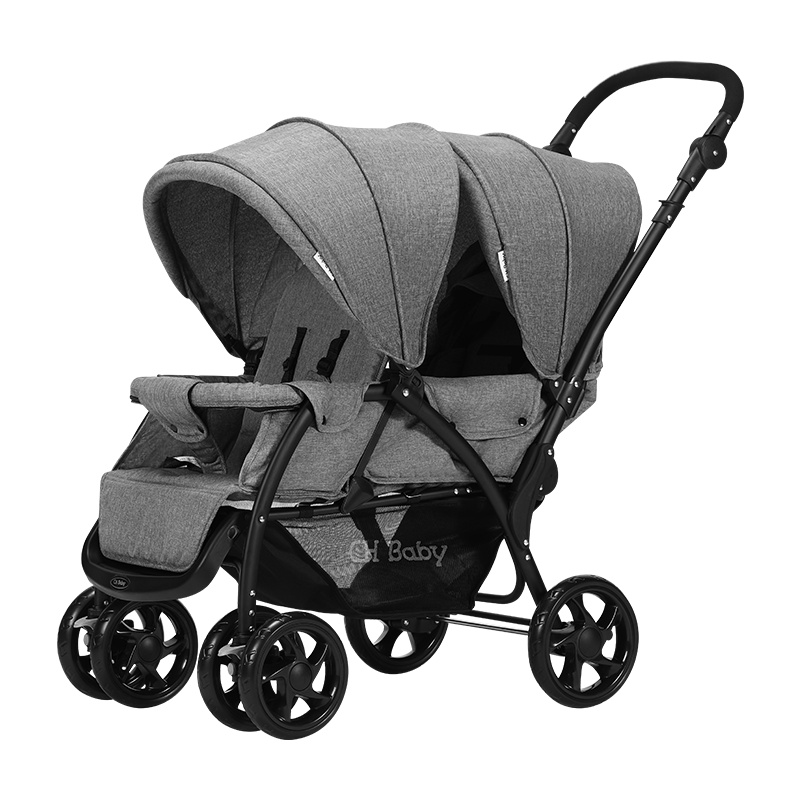 晨辉婴宝 CH baby双胞胎婴儿推车二胎儿童轻便折叠可坐躺前后双人宝宝手推车759