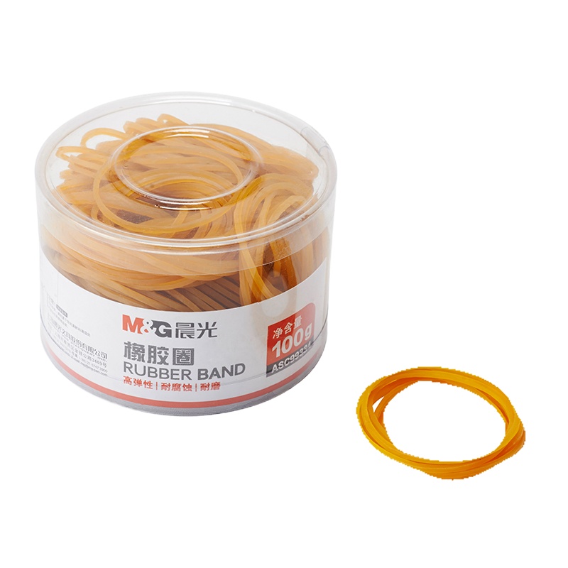 晨光(M&G) 橡皮筋乳胶圈牛皮筋橡皮圈橡胶圈办公文具财务用品 100g橡胶圈/盒 ASC99334