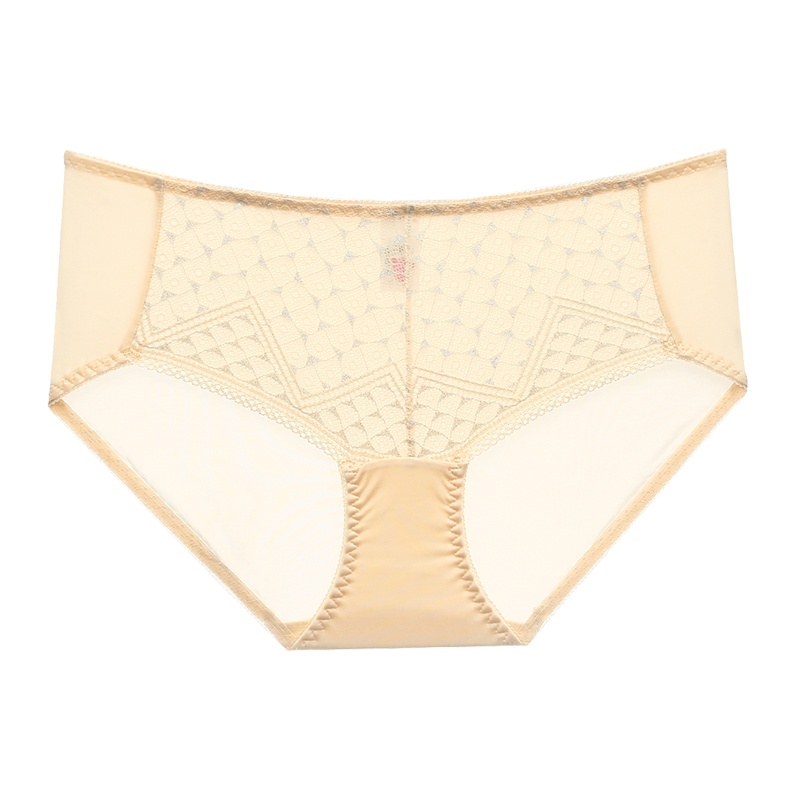 都市丽人规则网纱性感蕾丝刺绣透气提臀舒适女士内裤2P8108