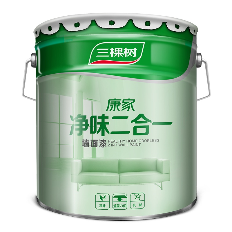 三棵树康家净味二合一乳胶漆 白色内墙涂料墙漆家用