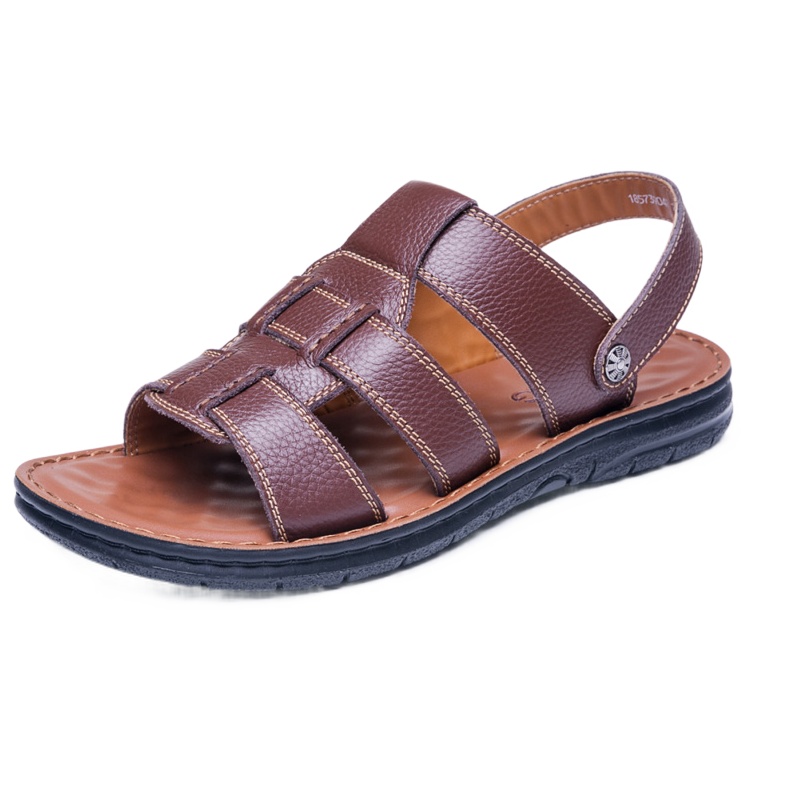 奥康男鞋夏季男士凉鞋软底真皮凉鞋男潮流休闲沙滩鞋